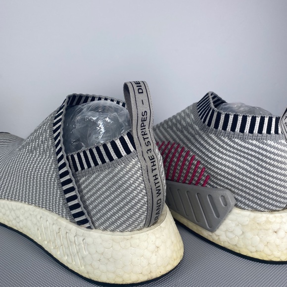 Adidas NMD slip-on gray size 8 Black Pink White Grey - Picture 5 of 7